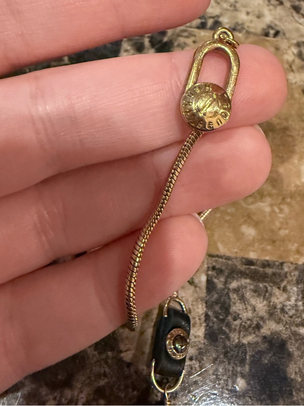 Henri Bendel Black Leather & Faceted Gemstone Snake Chain Necklace - Picture 6 of 10